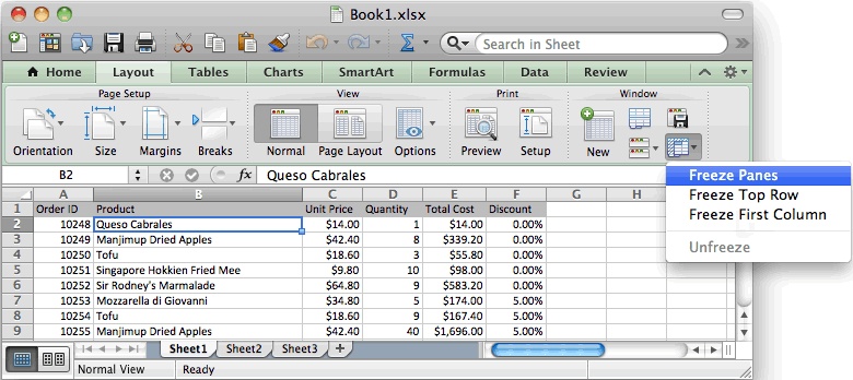 f4 in excel for mac